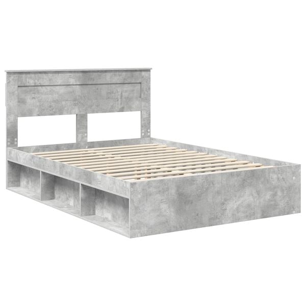 vidaXL Bed Frame Concerte Grey 150 x 200 cm Solid Pine Wood