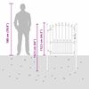 vidaXL Fence Gate with Spikes Grey 125 x 100 cm Powder-coated steel