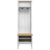vidaXL Hallway Cabinet FLORO White 50 x 40 x 158 cm Solid Pine Wood
