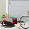 vidaXL Bike Trailer Black and Red 45 kg Iron