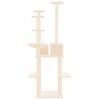 vidaXL Cat Tree with Sisal Scratching Posts Cream 167 cm