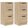 vidaXL Sideboards 2 pcs Sonoma Oak 30x30x70 cm Engineered Wood