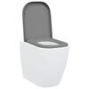 vidaXL Quick Release Toilet suitable for Seat Grey 44.5 x 35 x 3.6 cm