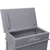 vidaXL Shoe Cabinet Grey 50x28x98 cm Paulownia Wood