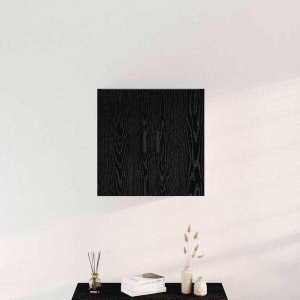 vidaXL Wall-mounted Cabinet Black Oak 60 x 31 x 60 cm Engineered Wood