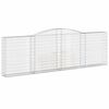 vidaXL Arched Gabion Basket 400x30x120/140 cm Galvanised Iron