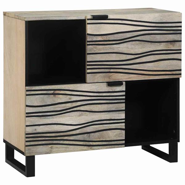 vidaXL Sideboard White 80 x 33 x 75 cm Solid mango wood