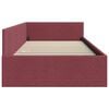 vidaXL Corner Bed Frame with Headboard Wine Red 90 cm x 200 cm Velvet
