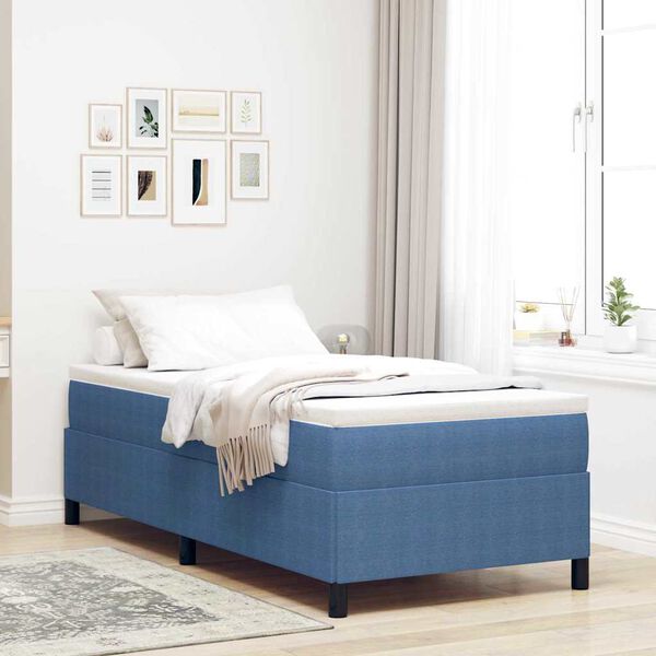 vidaXL Box Spring Bed Blue 100 x 200 cm Velvet