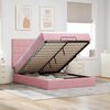 vidaXL Ottoman Bed with Mattresses Pink 140x190cm Velvet