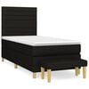 vidaXL Box Spring Bed with Mattress Black 80x200 cm Fabric