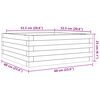 vidaXL Garden Planter 60x60x23 cm Impregnated Wood Pine