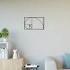 Homemania Wall Decoration Golden Ratio 53x35 cm Steel Black