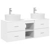vidaXL Bathroom Cabinet Set 3 pcs White 129 x 44.5 x 82 cm