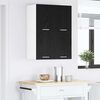 vidaXL Hanging Cabinet with Door Black Oak and White 60 x 31 x 40 cm
