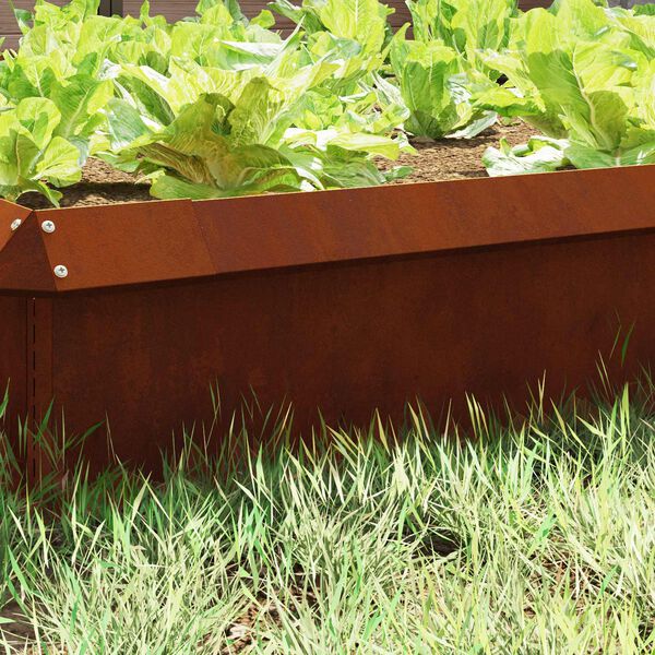 vidaXL Snail Fence Rusty 50 x 3.5 x 25 cm Weathering Steel
