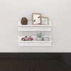 vidaXL Wall Shelf 2 pcs High Gloss White 60x11.5x18cm Engineered Wood