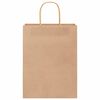 vidaXL Paper Bags 250 pcs with Handles Brown 26x12x35 cm