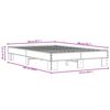 vidaXL Bed Frame without Mattress Grey Sonoma 140x200 cm