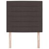 vidaXL LED Headboard with LED Strip Lights Dark Brown 80 cm Polyester
