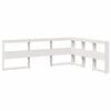 vidaXL Bookcase Headboard L-Shaped White 135 cm Solid Wood Pine