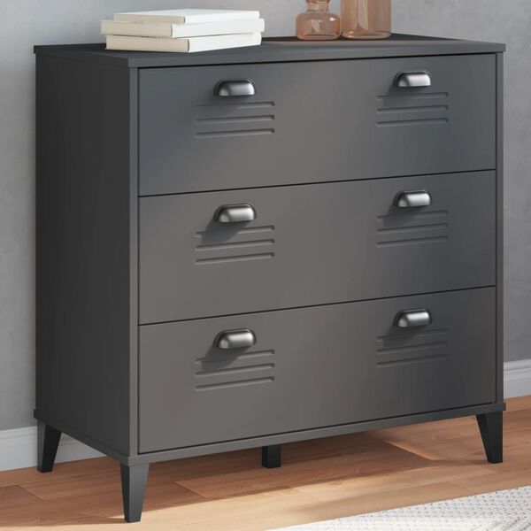 vidaXL Drawer Cabinet VIKEN Anthracite Grey Engineered Wood