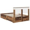 vidaXL Bed Frame with Headboard Old Wood 120 x 190 cm Engineered Wood