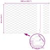 vidaXL Fence Post Grey 10 x 0.6 m (50 mm mesh) Steel and PVC