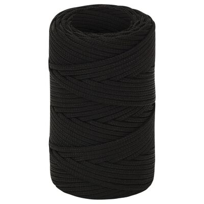 vidaXL Work Rope Black 2 mm 25 m Polyester