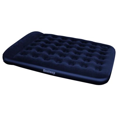 Bestway Inflatable Flocked Airbed with Built-in Foot Pump 203x152x28cm