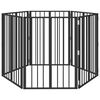 vidaXL Dog Gate 6 pcs Black 60 x 80 cm Galvanised Steel