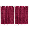 vidaXL Velvet Curtains 2 pcs Wine Red 140 x 140 cm Velvet