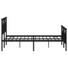 vidaXL Metal Bed Frame without Mattress with Footboard Black 120x200cm