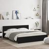 vidaXL Bed Frame with LED without Mattress Black 180x200 cm Super King