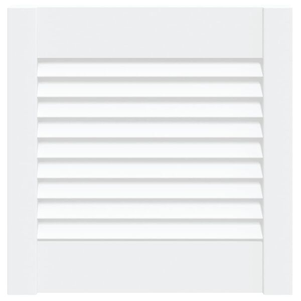 vidaXL Cabinet Door Louvred Design White 39.5x39.4 cm Solid Wood Pine