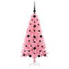 vidaXL Christmas Tree with 150 LEDs with Stand Pink 120 cm PVC