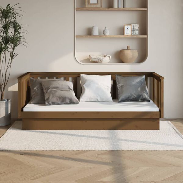 vidaXL Day Bed without Mattress Honey Brown 80x200 cm Solid Wood Pine