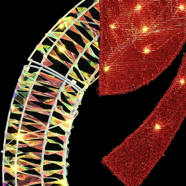 vidaXL Wreath with 60 LEDs Warm white 75 cm PET