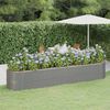 vidaXL Garden Raised Bed Galvanised Steel 368x80x68 cm Grey