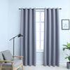 vidaXL Blackout Curtains with Metal Rings 2 pcs Grey 140x245 cm