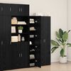 vidaXL Highboard Black oak 30 x 42.5 x 185 cm Engineered wood