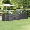 vidaXL Garden Raised Bed Galvanised Steel 322x100x68 cm Anthracite
