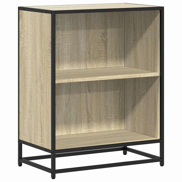 vidaXL Book Cabinet Sonoma Oak 60x35x76 cm Engineered Wood