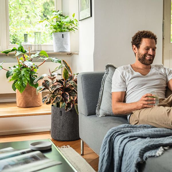 LECHUZA Planter TRENDCOVER 32 Cork ALL-IN-ONE Light Natural