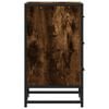 vidaXL Bedside Cabinet Smoked Oak 40x34.5x60 cm Engineered Wood and Metal
