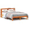 vidaXL Bed Frame without Mattress Wax Brown 135x190 cm Solid Wood Pine