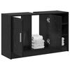 vidaXL Bathroom Cabinet Black Oak 90 x 29 x 55 cm Engineered wood