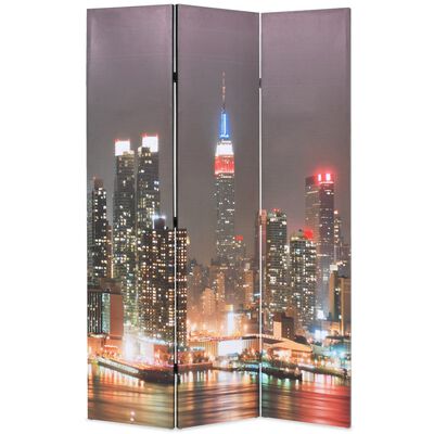 vidaXL Folding Room Divider 120x170 cm New York by Night