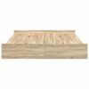 vidaXL Storage Bed Frame Sonoma Oak 160 x 200 cm Engineered Wood