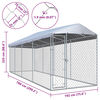 vidaXL Outdoor Dog Kennel with Roof 760x190x225 cm